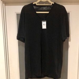 NWT John Varvatos Men’s V neck linen tee